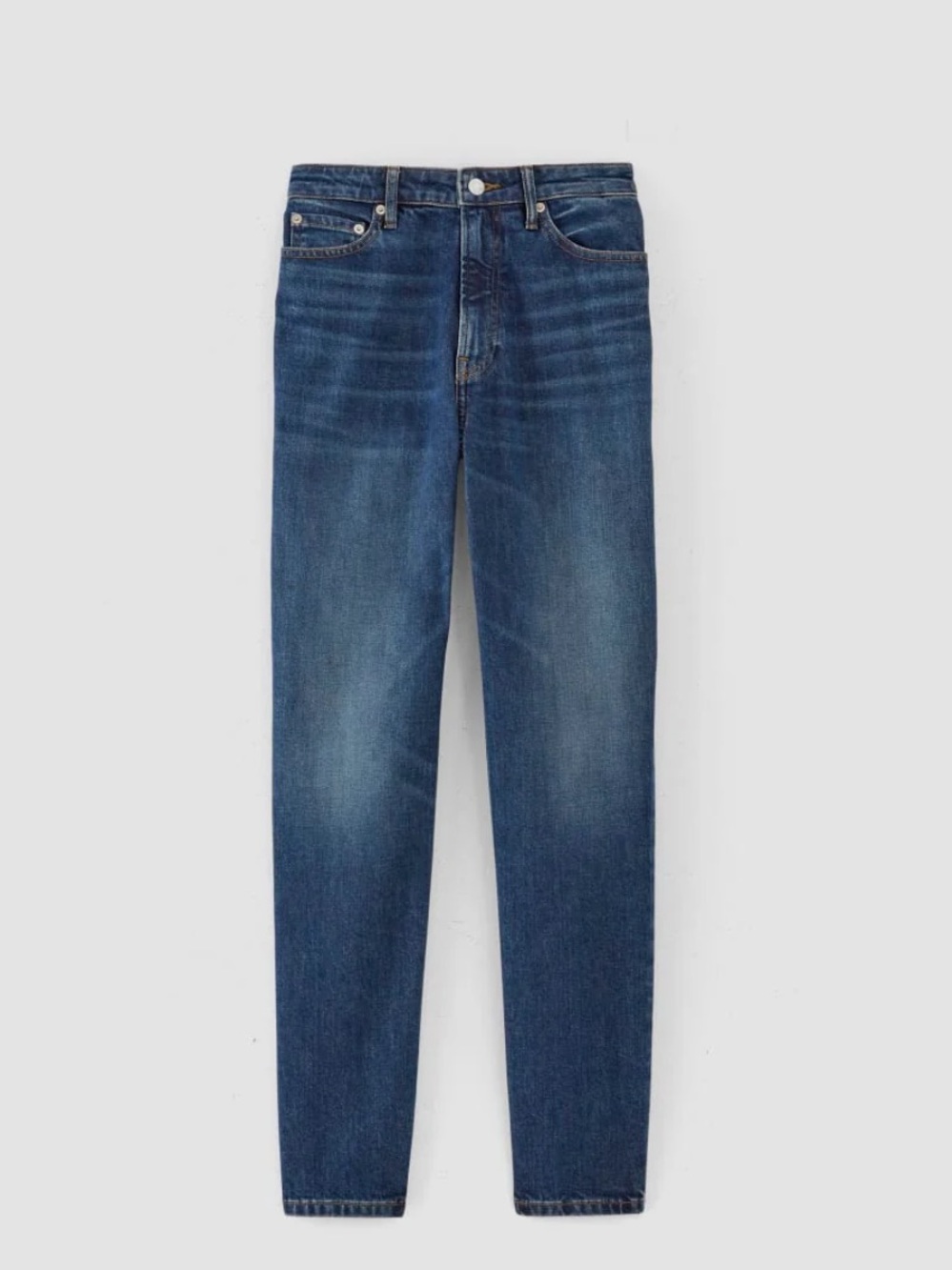 Everlane Straight-Leg High-Rise Jeans in Medium Blue size 31 curvy